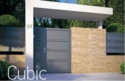 Αυλόπορτα αλουμινίου Aluminco Cubic GC12.04