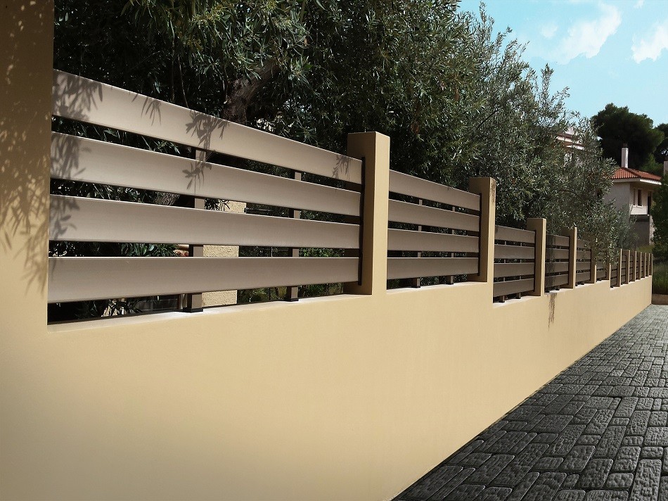 Μακεδονική MS-150 περίφραξη αλουμινίου 4 σειρών