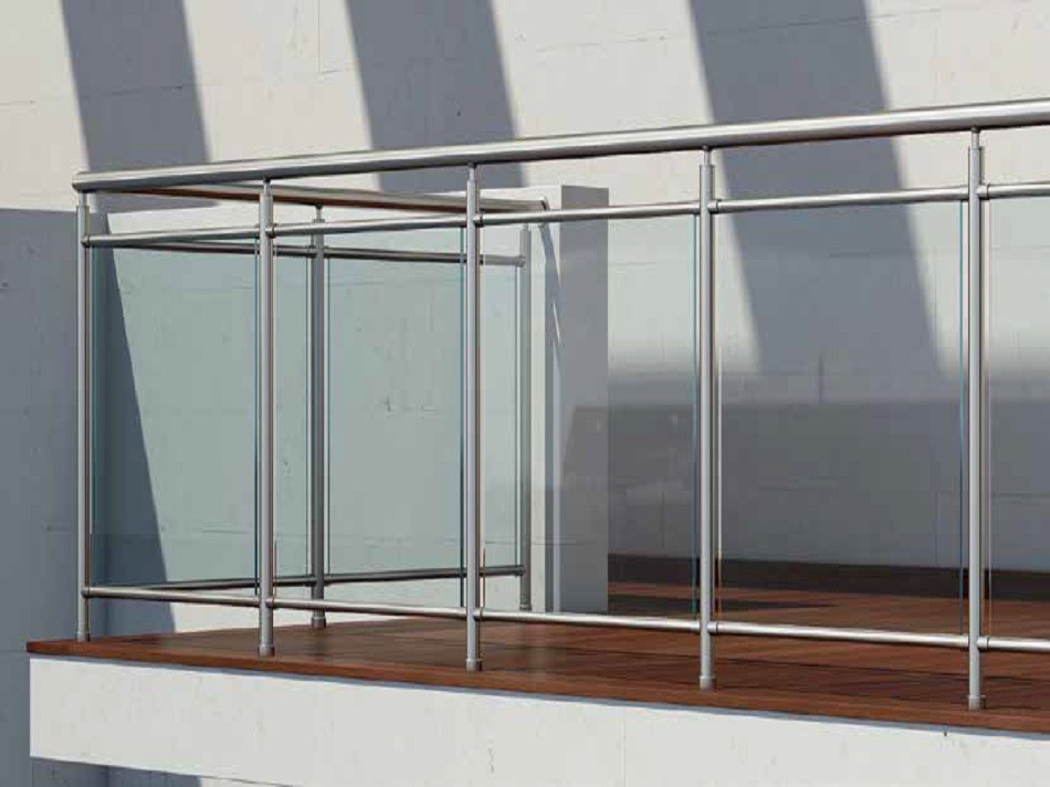 Κάγκελα αλουμινίου Inox F50 Aluminco Horizon U-rail