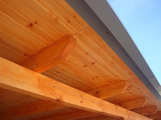 Πάνελ κεραμίδι με ξύλο