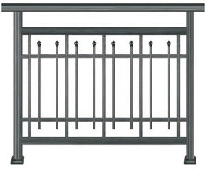 Παραδοσιακά κάγκελα αλουμινίου Alfa Press Series 100