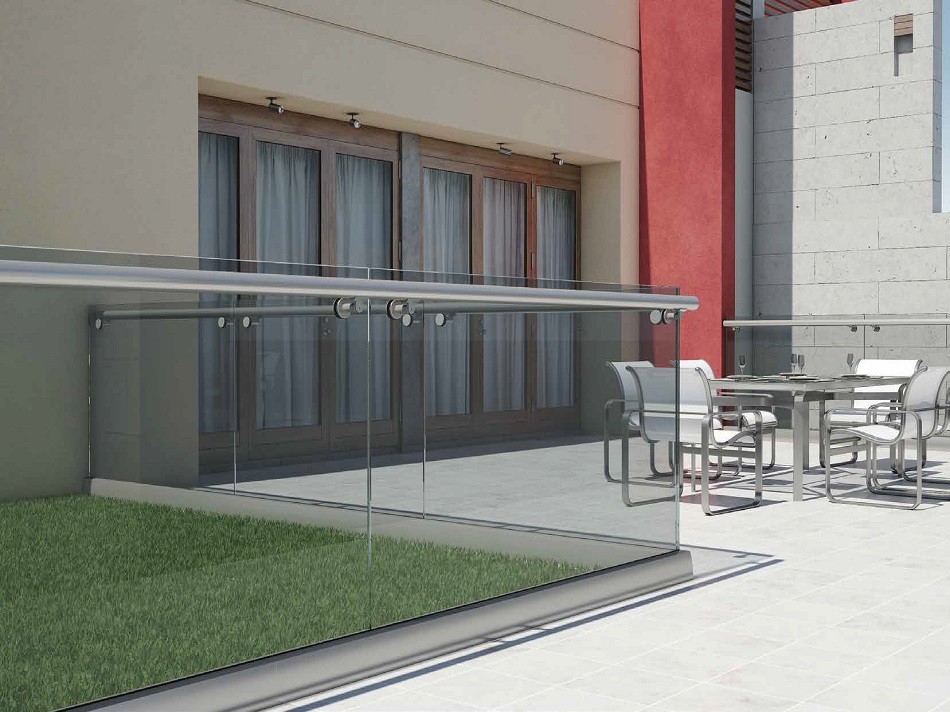 Σύστημα στήριξης υαλοπίνακα Aluminco B Line